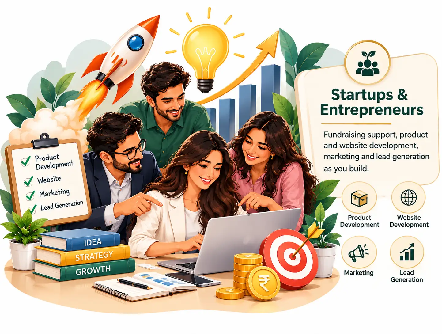 Entrepreneurs working together